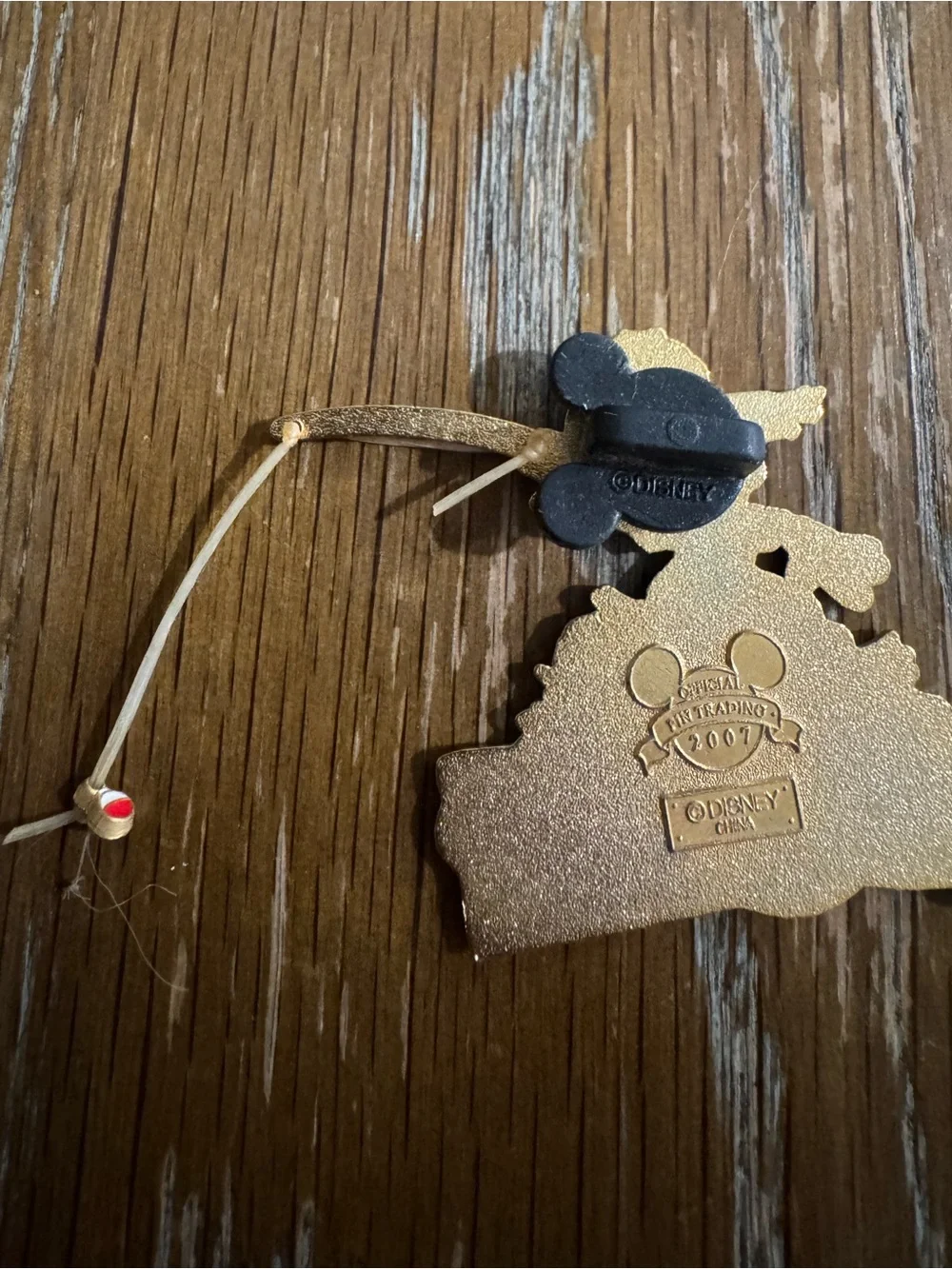Disney Mickey Mouse fishing pin brooch from Disney's Port Orleans Resort, 2007